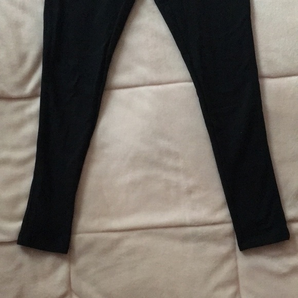 High waisted black leggings with stripe - Picture 3 of 5
